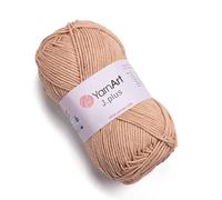 YarnArt Plus - Hilo de mezcla de algodón suave - 100g (3,5oz) 160m (174yds), 55% algodón 45% acrílico - Peso peinado #4 - Ideal para amigurumi, proyectos de bebé, tejer y ganchillo - Duradero y liso
