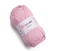 YarnArt Plus - Hilo suave de mezcla de algodón - 100g (3.5oz) 160m (174yds), 55% algodón 45% acrílico - Peso worsted #4 - Ideal para amigurumi, proyectos de bebé, tejer y ganchillo - Duradero y suave