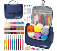 Yarniss Kits de ganchillo para principiantes, kits de ganchillo todo en uno con hilo de ganchillo suave de 840 yardas, ganchos de ganchillo ergonómicos de 10 tamaños de 2 mm a 6,5 mm