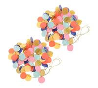 YARNOW 1 Juego Guirnalda Instalación Fácil de Círculos Redondos Coloridos de Plástico Resistente al Desgarro para Decoración de Bodas y Eventos Hogar 2 Piezas
