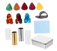 YARNOW 1 Juego Incluye Deslizadores de Metal y Vidrio Pua para Dedo Protección para Dedos Color Aleatorio para Guitarristas Color Aleatorio