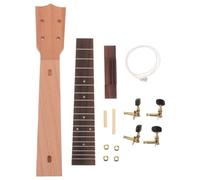 YARNOW 1 kit para construir un ukelele: Crea tu propio ukelele con mástil de madera de 21 pulgadas, diapasón de repuesto y puente de cuerdas para proyectos musicales de bricolaje.