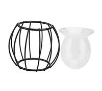 YARNOW 1 Pc Jarrón Hidropónico Memorial Propagación Hogar Maceteros Estante De Flores Decorativas Casa Florero Pequeño Envase Decoración De Boda Tubo De Ensayo Propagador Black Vidrio