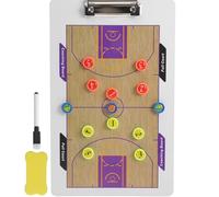 YARNOW 1 Set Portapapeles de Baloncesto y Pizarra de Baloncesto Doble Cara Borrado en Seco, Diseño Magnético, Adecuado para Entrenamiento Basket y Análisis Táctico en Color Aleatorio
