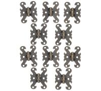 YARNOW 10 Bisagras Pequeñas Decorativas Doradas de Aleación de Zinc Estilo Vintage para Cajas de Madera, Joyeros y Proyectos de Bricolaje Fáciles de Instalar