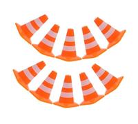 YARNOW 10 Piezas Accesorios para Conos De Tráfico Mesa De Arena Barricada Mini Modelo Estacionamiento Pequeño Conos De Precaución Conos De Construcción De Apoyo Páginas Naranja