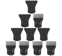 YARNOW 10 Piezas Cepillo Secador de Pelo Pequeño Cepillo Soplador de Pelo de Nylon Negro, Boquilla Concentradora para Secador, Diseño Profesional, Uso en Casa y Barbería