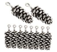 YARNOW 10 Piezas Colgante Equipo Para Hacer Pulseras Cuentas Espaciadoras De Joyería Collar De Cuentas Artesanales Encantos De Nueces De Navidad Suministros Caseros Aleación Avanzado 3d