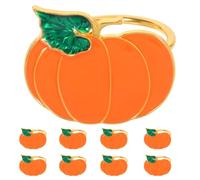 YARNOW 10 Unidades Anillos para Decoración de Mesa de Servilleta de Hierro Diseño de Calabaza Naranja en Acción de Gracias y Halloween, Reutilizables y Fáciles de Usar