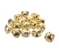 YARNOW 100 Campanas Pequeñas para Collar de Perro 30mm Color Amarillo Chapado, Campanas Vintage para Seguimiento de Mascotas con Sonido Nítido, Accesorios Colgantes para Perros