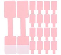 YARNOW 100 Piezas Etiquetas Adhesivas para Joyería Rosa de Papel Kraft, Resistentes y Fáciles de Escribir, para Mostrar Precios en Anillos y Pulseras