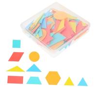 YARNOW 100 Piezas Material didáctico de geometría. Aula círculo Tiene Juguetes Debe Piezas construccion Forma geométrica para Aprender Juguete de Apoyo geométrico de Aprendizaje AbS