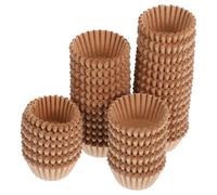 YARNOW 1000 Moldes para Muffins de Papel Kraft Natural, Redondos de 6 Cm, Desechables y Resistentes, Ideales para Hornear Cupcakes, Trufas y Decoraciones en Fiestas y Showers