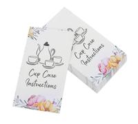 YARNOW 100piezas Tarjeta De Instrucciones De Cuidado Para Tarjetas Prácticas De Limpieza Para Clientes Para Pequeñas