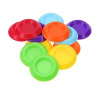 YARNOW 12 Comederos Redondos para Insectos de Plástico Estructura Resistente y Reemplazo Simple de Alimento, Miniplatos Ideales para Terrarios y Hábitats de Reptiles Color Aleatorio