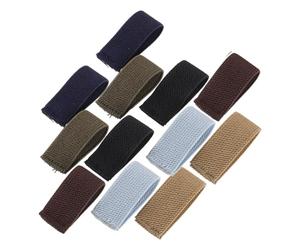 YARNOW 12 Correas Elásticas de Sujeción para Cinturones, Organizador de Cinchas para Mochilas, Paquete de 12 Unidades en 6 Colores Variados, Ideales para Viajes, Actividades al Aire