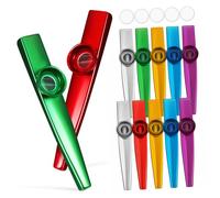 YARNOW 12 Kazoos de Metal Instrumento Musical Compactos y Ligeros para Niños y Principiantes Adecuado para Presentaciones y Juegos en Grupo