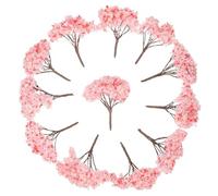 YARNOW 12 Piezas de Utilería de Flor de Cerezo Rosa Diseño en Miniatura, Modelo de Árbol Falso Reutilizable para Decoración de Balcones y Micropaisajes