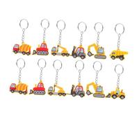 YARNOW 12 Piezas Keychain De Fiesta De Construcción Favores De Fiesta De Shower Favores De La Fiesta Del Tema De La Construcción Llavero De Excavador De Polivinilo
