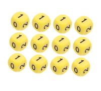 YARNOW 12 Piezas número de Dados aprendiendo Dados pequeños Dados Contar manipulativos Seis Lados Junta Juego de enseñanza Dados de Juego estándar número de Aprendizaje Acrílico Amarillo