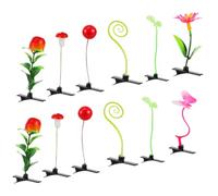 YARNOW 12 Piezas Pinza de pelo de planta de simulación pasadores de plantas horquillas de brotes de frijol chicas las niñas decoran horquillas pasadores de pelo para niñas polipropileno