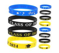 YARNOW 12 Piezas Pulseras de Silicona para Graduación Elásticas y Portátiles Accesorios Ligero para Fiesta y Ceremonia Adecuadas para Adultos
