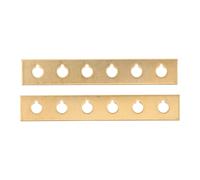 YARNOW 2 arandelas de refuerzo para pasadores de puente de guitarra acústica, tapa de placa de latón, evitan que los pasadores se aflojen y dañan la placa del puente, accesorios de reparación para