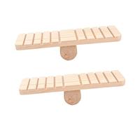 YARNOW 2 Balancines De Madera Juguete Balancín para Hámster Masticar Jaulas para Mascotas