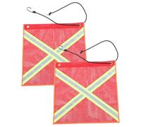 YARNOW 2 Banderas de Seguridad Reflectantes para Camiones y Remolques, Fabricadas en Pvc y Poliéster, Ligeras y Aplicables para Uso en Seguridad Vial y Exteriores
