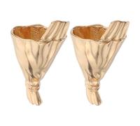 YARNOW 2 broches con forma de jarrón de flores: broche para ramo de flores DIY - Pin de solapa floral, clip para cuello de cárdigan, accesorio para vestido de fiesta, color dorado