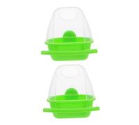 YARNOW 2 Cajas De Comida para Pájaros Jaula para Comedero De Pájaros Comedero para Pájaros con Cámara Comida para Loros Cuencos para Jaula De Pájaros Perchas para Pájaros Comederos