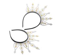YARNOW 2 Diademas Vintage para Mujer Diseño de Tiara Retro, Accesorios Cabello de Boda, Material Cómodo y Ajuste, Ideales para Fiestas y Bodas