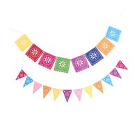 YARNOW 2 Juegos De Decoraciones Para Fiesta De Latte Of The Dead Decoraciones Para Fiesta Decoraciones Para Piñatas Adornos Pancartas Para Piñatas Banderas Colgantes Para Fiestas De