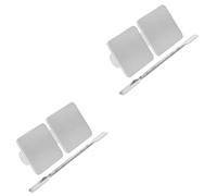 YARNOW 2 Juegos paleta de anillos bandeja de paleta de base pequeña espátula para mezclar maquillaje bandeja de mezcla de maquillaje para base paleta de mezcla de base cosmético Fundación