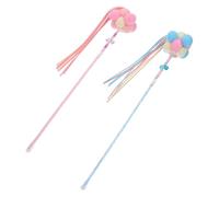 YARNOW 2 Palitos para Gatos Resistentes a Mordeduras Juguetes Interactivos para Gatitos en Colores Rosa y Azul Varillas de Cristal Duraderas para Estimular el Instinto de Caza y