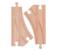 YARNOW 2 Piezas Accesorios de Trenes de Madera Piezas de Conexión de Vías Cambio de Vía Madera Resistente para Juguetes Educativos Infantiles