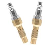 YARNOW 2 Piezas Acoplador de Aire Montaje Rápido para Inflador de Neumáticos, Adaptador para Válvulas, Cobre y Acero, Estilo Americano, para Paddle Board, Uso Exterior y Doméstico Diario