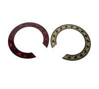 YARNOW 2 piezas Adhesivos para Guitarra Acústica con Diseño de Rosa Autoadhesivos de Dorado y Rojo Decoración para Boca y Recubrimiento de Imperfecciones Compatible con Múltiples Modelos