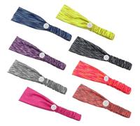 YARNOW 2 Piezas Banda Elástica Cabello Botón, Transpirable y Antideslizante para Mujer, Adecuado para Yoga y Deportes, Tela Cómoda que Sujeta el Pelo sin Apretar Color Color Aleatorio