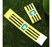 YARNOW 2 Piezas Brazaletes de Capitán para Fútbol Bandas Elásticas Ajustables con Gran Letra C Colores Llamativos para Entrenamiento y Equipos Deportivos