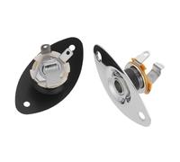 YARNOW 2 Piezas Conector de Salida Ovalado para Guitarra Eléctrica de Metal Duradero para Guitarra Profesional Optimiza Flujo de Señal y Reproducción de Sonido