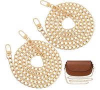YARNOW 2 Piezas de Cadenas Doradas para Bolsos de Metal Hebillas Seguras, Uso Versátil y Diseño Elegante para Correas de Hombro