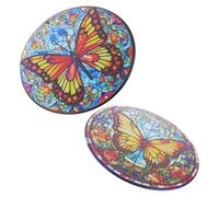 YARNOW 2 Piezas Decoración De Jardín Al Aire Etiqueta De La Pared Decoración Colgante De Pared Decoraciones De Pastel De Artesanía Al Aire Mural Planchar