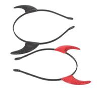 YARNOW 2 Piezas Diadema Cuernos Brillantes de Metal para Cosplay, Diseño Único Cuernos Demoníacos, Material Poliéster E Hierro, Adecuado para Eventos de Cosplay y Fiestas
