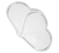 YARNOW 2 Piezas Espejo de Mano de Viaje Forma de Corazón, Plástico Portátil Tecnología de Vacío, Seguro y Versátil para Uso en Casa o Escuela