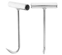 YARNOW 2 Piezas Gancho En t Perchas De Carne Ganchos De Carnicero En Forma De t Utensilios Para Asar a La Parrilla Gancho De Carnicero Herramienta De Barbacoa Galvanizado Acero Inoxidable