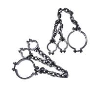 YARNOW 2 Piezas Halloween Imitation Shackles Prop Realistic Plastic Prisoner Costume Accessories For Spooky Party Decoration and Jail Photo Use