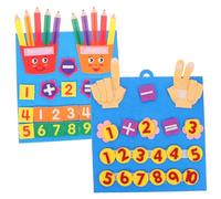 YARNOW 2 Piezas Juguetes Educativos de Fieltro para Preescolar de Contar Números para Niñas Material Manipulativo para Aprendizaje Matemático y Desarrollo Cognitivo Aula