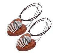 YARNOW 2 Piezas Kalimba Portátil Mini Diseño Corazón Instrumento Pulgar Madera para Principiantes para y Fiestas
