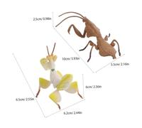 YARNOW 2 Piezas Mantises Realistas de Plástico Figuras Educativas de Insectos para Exploración Científica y Decoración de Jardines Portátiles para Aprendizaje Natural
